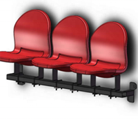 Grandstand Gradins Siège Pliant Stade Chaises Haute Qualité HDPE Plastique Personnaliser