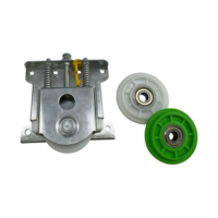 Roulette de porte coulissante en alliage d'aluminium avec roue en nylon réglable pour armoire, quincaillerie d'assemblage de poulie de meuble