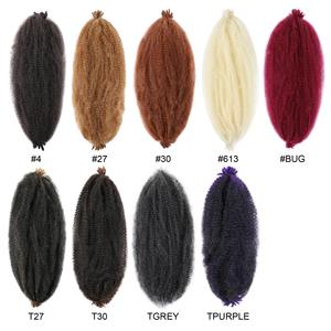 Cheveux Afro Twist Printaniers Ombrés Couleur Mélangée Pré-Séparés Tresses Crochets Synthétiques <span class=keywords><strong>Marley</strong></span> pour Tresses Afro Spring Twist - Product Image 6