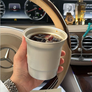 Petites tasses en aluminium classiques personnalisables de 9 oz, parfaites pour les cadeaux promotionnels de fête, isolées, réutilisables pour un usage domestique - Product Image 1