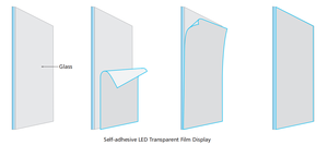 Film d'affichage LED transparent et flexible à motif de points pour la publicité sur vitres intérieures - Product Image 5