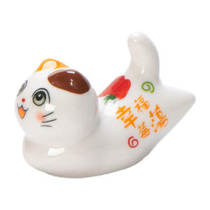 <span class=keywords><strong>Porte</strong></span>-baguettes en céramique Lande, animal de compagnie en forme de fleur de style japonais, <span class=keywords><strong>chat</strong></span> qui court, décoration de voiture artisanale mignonne - Product Image 5