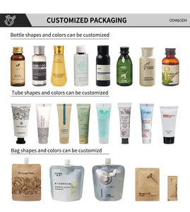 Lot de 4 mini-flacons de shampoing, après-shampoing, lait corporel et gel douche pour hôtels, boutiques, complexes hôteliers, locations de <span class=keywords><strong>vacances</strong></span> et voyages – Articles de toilette format voyage - Product Image 3