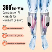 Masseur de jambes avec chaleur et compression, masseur de mollets pour la circulation et la douleur, avec 3 modes, soulagement du syndrome des jambes, appareil de compression pour les jambes