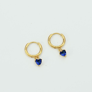 Aros de Acero Inoxidable con Baño de Oro, Diseño de <span class=keywords><strong>Amor</strong></span>, con Circonitas de Lujo, Estilo Vintage, Unisex, Regalo Certificado de Alta Calidad para el <span class=keywords><strong>Verano</strong></span> - Product Image 3