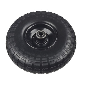 Toptan 10 inç 4.10/3.50-4 PU köpük sert kauçuk tekerlekler tek parça el kamyon için kaynaklı Metal jant/aracı sepeti/<span class=keywords><strong>caster</strong></span> - Product Image 2