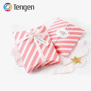 Tengen 핫 세일 다채로운 접이식 포장 크래프트 종이 베개 상자 감사합니다