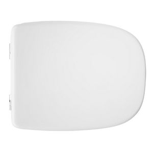 Siège de toilette allongé blanc 50,5 cm de longueur 37,5 cm de largeur en plastique pour salle de bain - Product Image 1