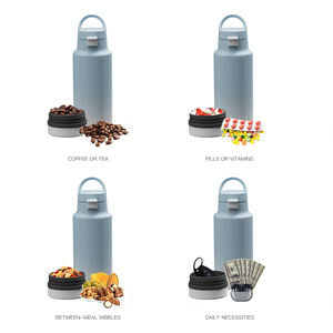 Bouteilles d'eau à double paroi isolées de 32 oz 40 oz en acier inoxydable incroyablement polyvalentes avec stockage au fond - Product Image 4