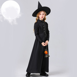 Disfraz de <span class=keywords><strong>bruja</strong></span> de Halloween Malla negra <span class=keywords><strong>Pequeña</strong></span> <span class=keywords><strong>bruja</strong></span> Disfraz de juego de rol para niños Disfraz de actuación - Product Image 1