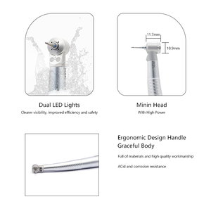 YAYIDA ad alta velocità per bambini Handpiece dentale con doppia luce a LED Mini testa per odontoiatria pediatrica - Product Image 6