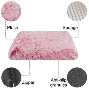 Pet Cushion Plush Rectangle Luxury Modern Soft Dog Cat Beds Sofa <b>Mats</b> Anti-Slip Washable Eco-Friendly Removable Cover Animal - Product Image 5