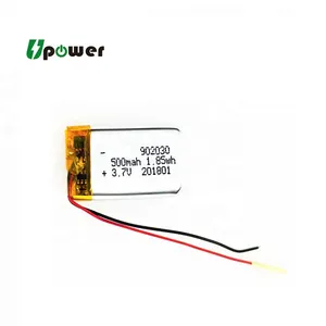 Şarj edilebilir 902030 3.7 v 500 mah lipo pil PCB ile özelleştirilmiş 902030PL LP902030