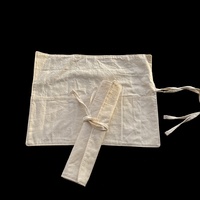 Sac à couverts en coton écologique personnalisé pochettes cuillère sacs de serviettes en lin à rabat pour faveur de mariage