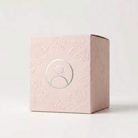 Boîte en carton carrée auto-élevante personnalisée, luxueuse, gaufrée, recyclable, pour emballage de bougies d'aromathérapie et de produits de soin de la peau