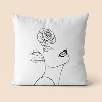 Housse de coussin carrée à imprimé géométrique abstrait en peluche courte et lin peau de pêche, nouvelle collection transfrontalière pour canapé et maison
