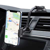 Support de téléphone pour voiture et camion, ventouse pour pare-brise, bras flexible en col de cygne, rotation à 360 degrés, libération à une touche