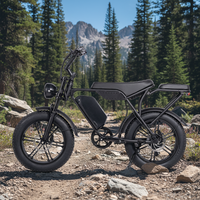 Vélo de montagne électrique 7 vitesses 30 mph 60V 30Ah 250W avec pneus larges 20*4 pouces et freins à disque hydrauliques, en stock local aux États-Unis