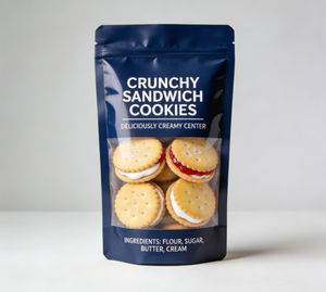 Échantillon Gratuit - Pochette Personnalisée à Fermeture Éclair, en PET/PE, pour Sandwichs et Biscuits, Hermétique, Fraîche, Robuste, Sûre et Stable - Product Image 4