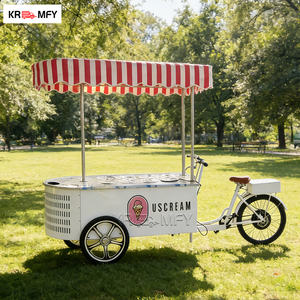 Factory Supply Electric Fiberglass Mobile Kiosk & Fast Food Ice Cream Bike Restaurant Cart - Product Image 6
