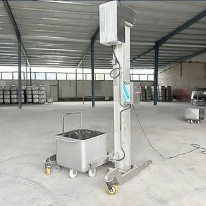 Certification CE 200L Chariot à viande Poubelle Dumper Chariot à viande Chariot Skiping Benne basculante Seau Machine de levage pour pompe à saucisses - Product Image 4