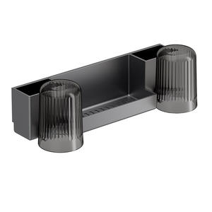 Soporte Minimalista de Pared para Cepillos de Dientes con Doble Vaso, Organizador de Baño de ABS, Sin Necesidad de Taladrar - Product Image 1