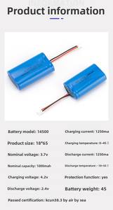 도매 Changzhi <span class=keywords><strong>3.7v</strong></span> 원통형 솔리드 스테이트 배터리 팩 14500/500 ~ 1000mah 디지털 제품 500 사이클 수명 재고 - Product Image 5