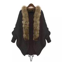Pull en tricot à manches chauve-souris, style coréen, couleur unie, taille ample, grande taille, mode printemps-automne-hiver 2025, cardigan pour femmes, fourrure