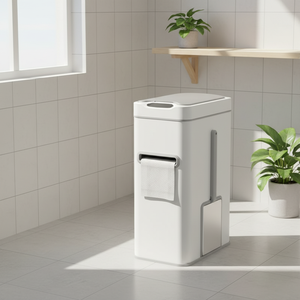 <span class=keywords><strong>Poubelle</strong></span> automatique intelligente en acier inoxydable de 7 L avec capteur, seau intérieur en PP, ensembles de brosses de toilette, poubelles pour la <span class=keywords><strong>cuisine</strong></span> - Product Image 1