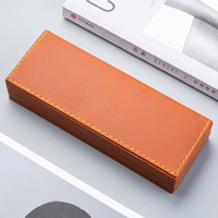 Hochwertige Einfarbige PU-Leder Geschenkstiftbox, Klappbare Business-Stiftbox mit Aufdruck, Unterschriften-Stift Geschenkverpackung