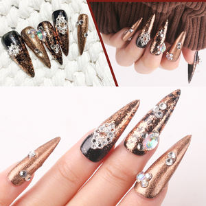 Ultra-brillante titanio dorado Pastel Foil Magic Mirror Powder Flash Nail Jewelry con galvanoplastia polvo acrílico para Nail Art - Product Image 4