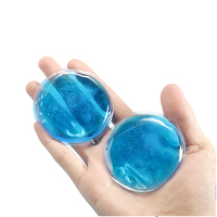 Masque pour les yeux circulaire avec sac de glace réutilisable pour compresses froides et chaudes Pack de glace rond en gel de vin rouge, masque pour les yeux à compresse froide et chaude