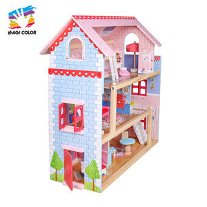 הכי פופולרי <span class=keywords><strong>diy</strong></span> מיני ורוד עץ בובה בית צעצוע לבנות <span class=keywords><strong>Toy</strong></span>-W06A100 חינוכי - Product Image 3