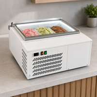 Pozzetti à Gelato Commercial de Comptoir Certifié CE en Acier Inoxydable 304, Échantillonnage Rapide en 7 Jours, Fournisseur Walmart pour Cafétéria