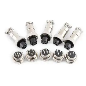 GX12 Spray Paint Thread Male Female Cable Plug Metal Aviation Wire Connector 6 Pin 12mm Connector
