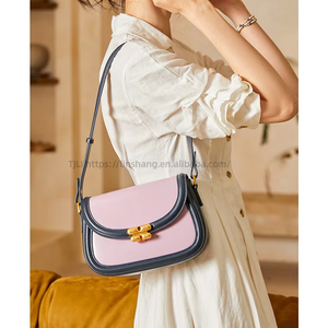 Saddle Bag Female Crossbody Genuine Leather Women's Bag Ladies Lock Buckle Single Shoulder Bag <b>Purse</b> Tanjing - Product Image 5