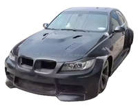 Pour BMW Série 3 E90, mise à niveau du pare-chocs avant et arrière, kit carrosserie large, diffuseur, calandre, capot moteur, ailes, ailes avant