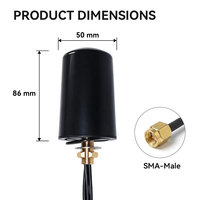Antenne extérieure omnidirectionnelle à montage sur vis avec polarisation verticale, antenne combinée LTE GPS 3G 4G 5G