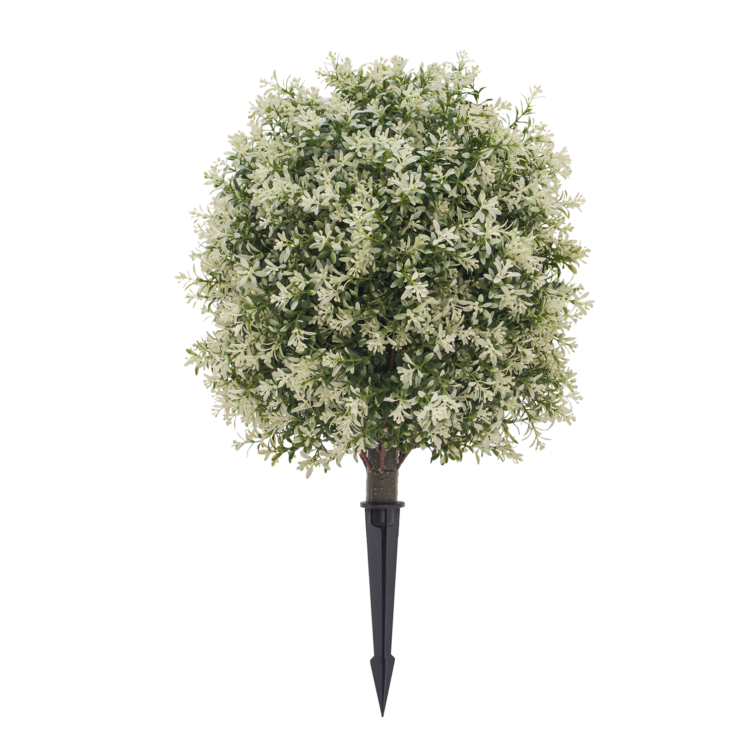 Arbre sur piquet au sol vert