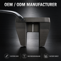 Putter de golf à tête mallet, haute inertie de masse (MOI), face usinée CNC, avec ligne de visée, pour l'entraînement sur le parcours et les matchs, pour hommes