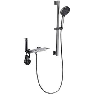 Ensemble de douche mural couleur bronze clouté, avec fonctions jet, massage, pluie et bulles, pour usage hôtelier et domestique - Product Image 3