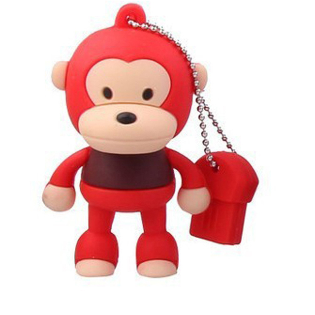 KDATA Bulk USB Flash Drives Monkey Shape 4GB 2GB 1GB Capacities PVC Silicone Metal Cheap Gift Promotional Card Memory Disk Stick