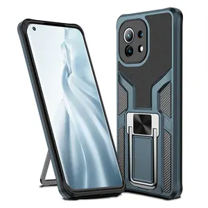 Custodia antiurto per Xiaomi POCO M3 X3 NFC 10T pro lite Redmi 9 9A 9C nota 10 9 K40 Mi 11 Ultra Armor Stand Holder Car Ring Cover