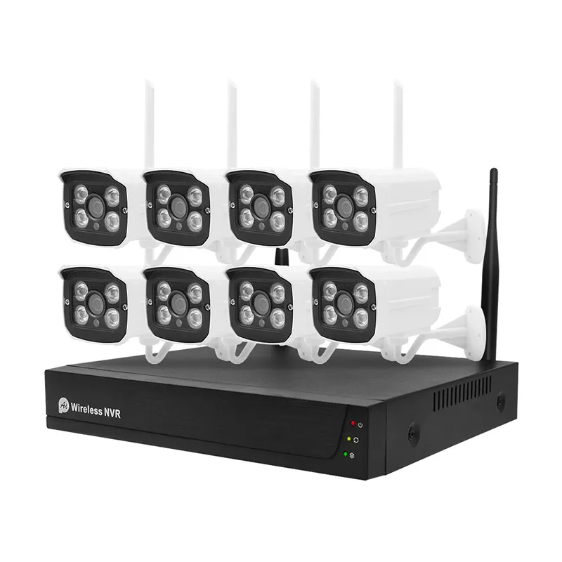 OEM4-sistema de vigilancia de seguridad, Kit de cámara de 8 canales, Bullet 4K, 8MP, PoE, NVR, CCTV