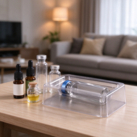 Plateau alvéolé en plastique transparent à 1 compartiment pour flacons de 3 ml et 10 ml, en PET, pour l'emballage de peptides