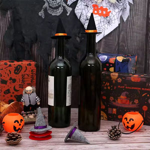 Sombreros <span class=keywords><strong>de</strong></span> <span class=keywords><strong>Bruja</strong></span> <span class=keywords><strong>de</strong></span> Fieltro, Adornos <span class=keywords><strong>de</strong></span> Botella <span class=keywords><strong>de</strong></span> Vino <span class=keywords><strong>de</strong></span> Fieltro, Decoraciones <span class=keywords><strong>de</strong></span> Regalo para Fiestas <span class=keywords><strong>de</strong></span> Halloween, Accesorios Personalizados al por Mayor - Product Image 5