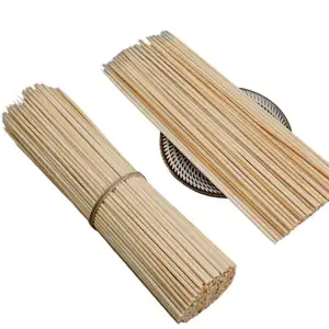 Obral besar seni logo kustom tusuk sate bambu hitam barbeque simpul Kemah tusuk sate bambu