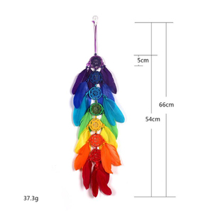 Petite décoration de plumes attrape-rêves en gros-carillons éoliens traditionnels faits à la main attrape-rêves suspendus - Product Image 1