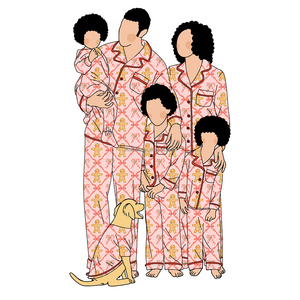 Set di Abbigliamento Familiare Personalizzato in Cotone di Bambù 2025, <span class=keywords><strong>Pigiami</strong></span> Natalizi <span class=keywords><strong>per</strong></span> Ragazze con Stampe Coordinate - Product Image 1