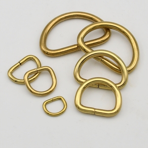 Latón D anillos en forma de hebillas para bolso Correa monedero correas Collar de perro 10-38mm de ancho de artesanía de cuero accesorios de bricolaje - Product Image 6